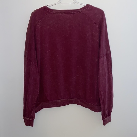 Free People Sweet Myrtle Oversized Vintage Wash LS tee, size S, pre-loved - Picture 10 of 13